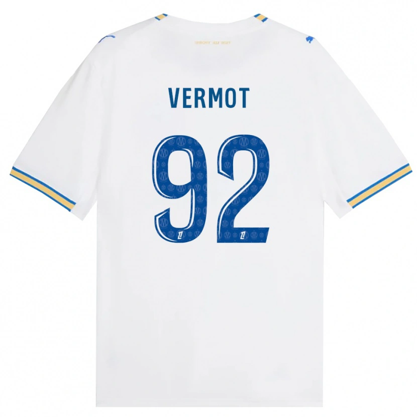 Danxen Mulher Camisola Théo Vermot #92 Azul Dodger Branco Principal 2026/27 Camisa