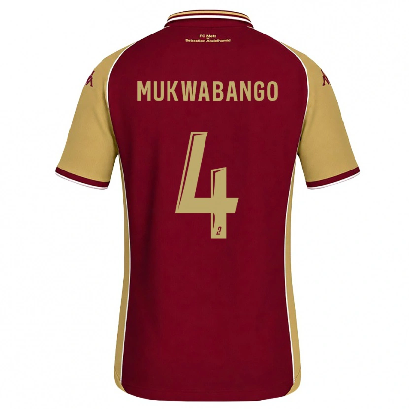 Danxen Mulher Camisola Bénit Mukwabango #4 Dourado Vermelho Escuro Principal 2026/27 Camisa