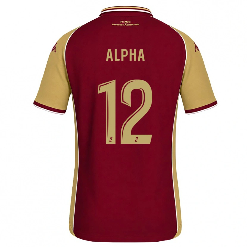 Danxen Mulher Camisola Alpha Touré #12 Dourado Vermelho Escuro Principal 2026/27 Camisa