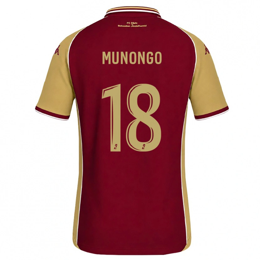 Danxen Mulher Camisola Believe Munongo #18 Dourado Vermelho Escuro Principal 2026/27 Camisa