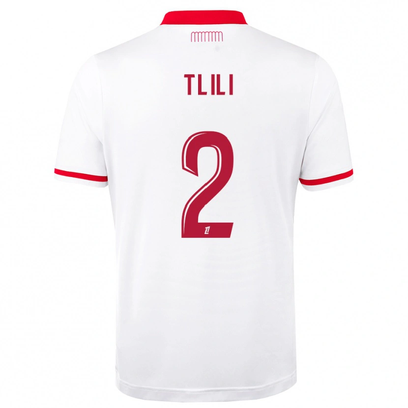 Danxen Mulher Camisola Mehdi Tlili #2 Vermelho Branco Principal 2026/27 Camisa