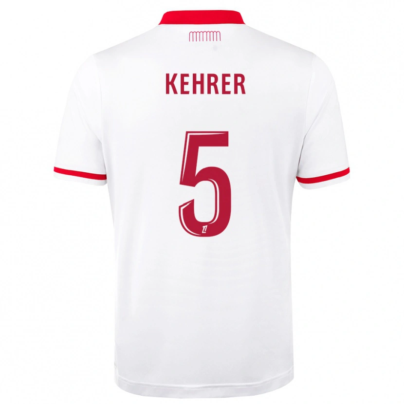 Danxen Mulher Camisola Thilo Kehrer #5 Vermelho Branco Principal 2026/27 Camisa
