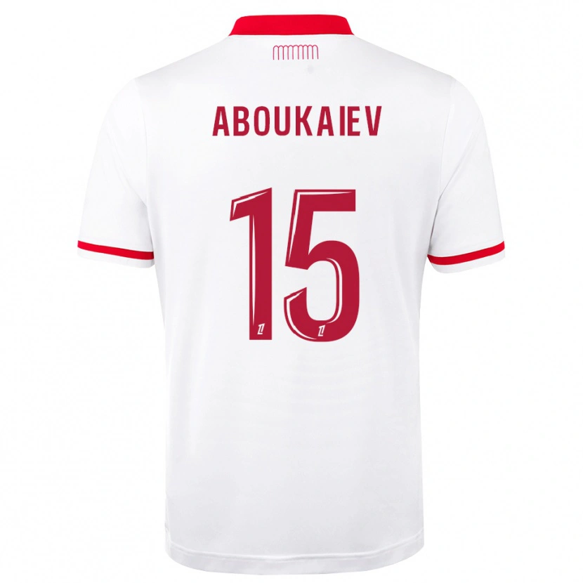 Danxen Mulher Camisola Bekkhan Aboukaiev #15 Vermelho Branco Principal 2026/27 Camisa
