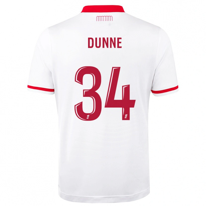 Danxen Mulher Camisola David Dunne #34 Vermelho Branco Principal 2026/27 Camisa