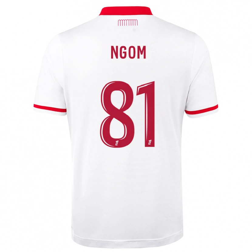 Danxen Mulher Camisola Libasse Ngom #81 Vermelho Branco Principal 2026/27 Camisa