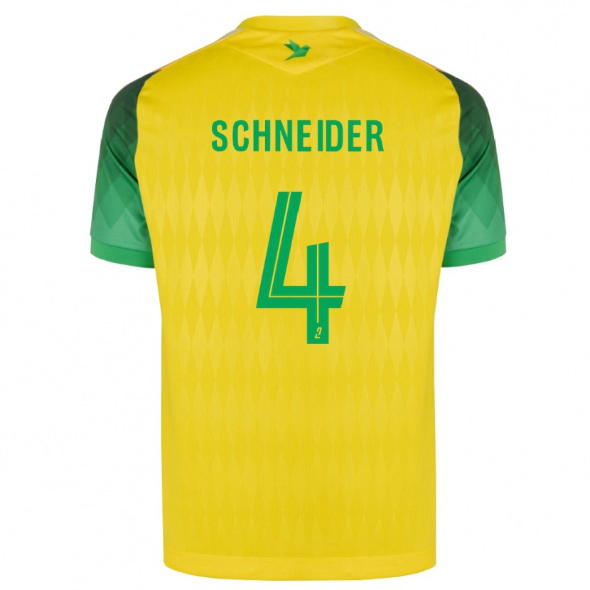 Danxen Mulher Camisola Octave Schneider #4 Amarelo Verde Vermelho Principal 2026/27 Camisa