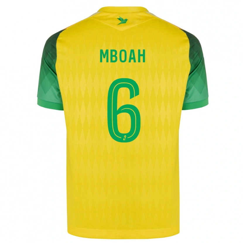Danxen Mulher Camisola Yanis Mboah #6 Amarelo Verde Vermelho Principal 2026/27 Camisa