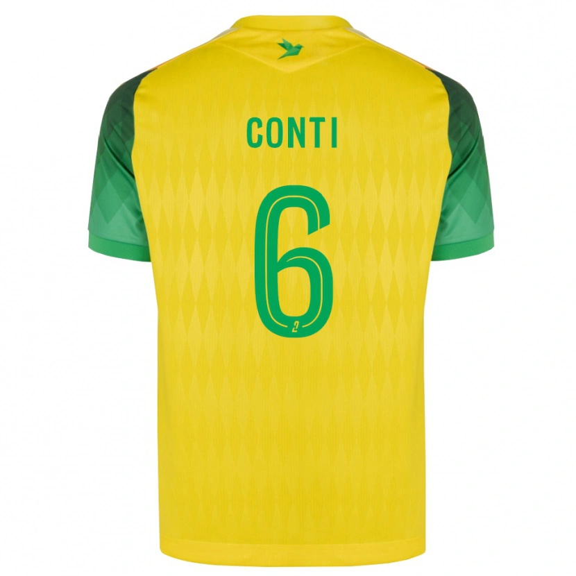 Danxen Mulher Camisola Alexandre Conti #6 Amarelo Verde Vermelho Principal 2026/27 Camisa