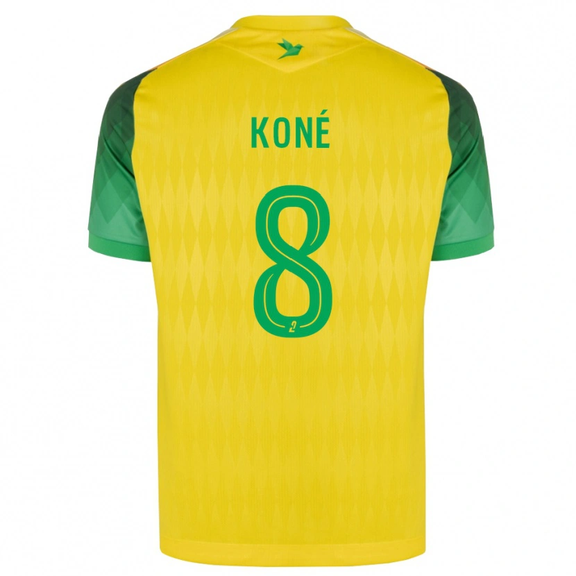 Danxen Mulher Camisola Kassoum Koné #8 Amarelo Verde Vermelho Principal 2026/27 Camisa