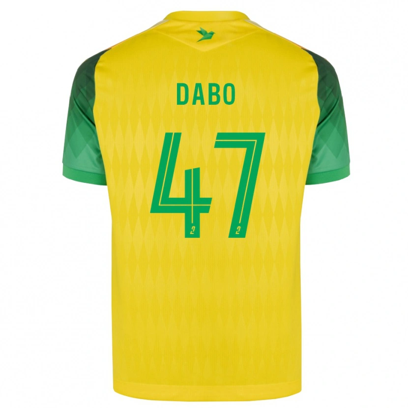 Danxen Mulher Camisola Moustapha Dabo #47 Amarelo Verde Vermelho Principal 2026/27 Camisa