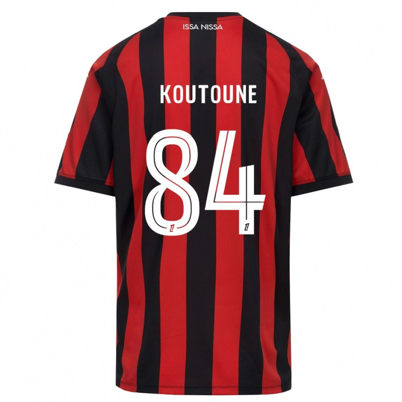 Danxen Mulher Camisola Hamza Koutoune #84 Vermelho Preto Branco Principal 2026/27 Camisa