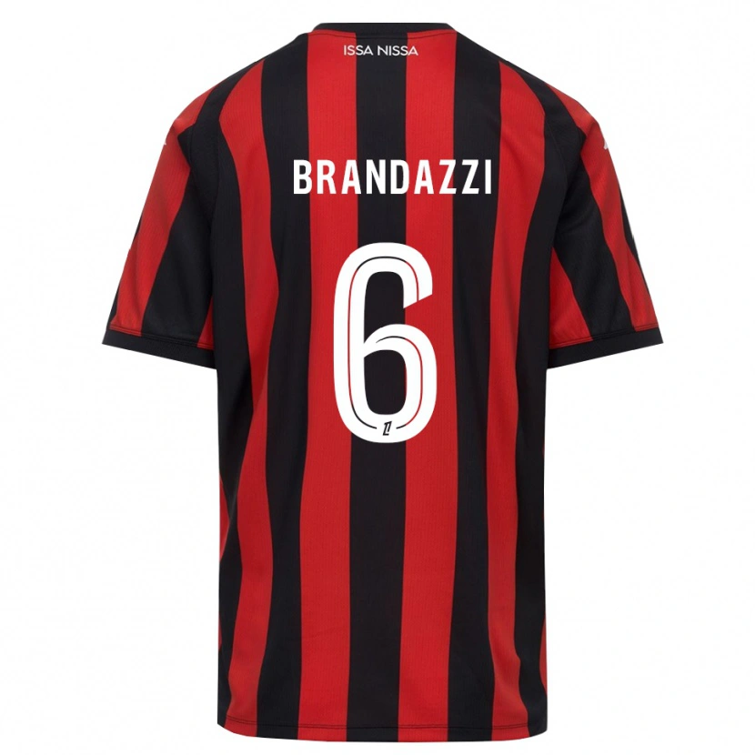 Danxen Mulher Camisola Fiona Brandazzi #6 Vermelho Preto Branco Principal 2026/27 Camisa
