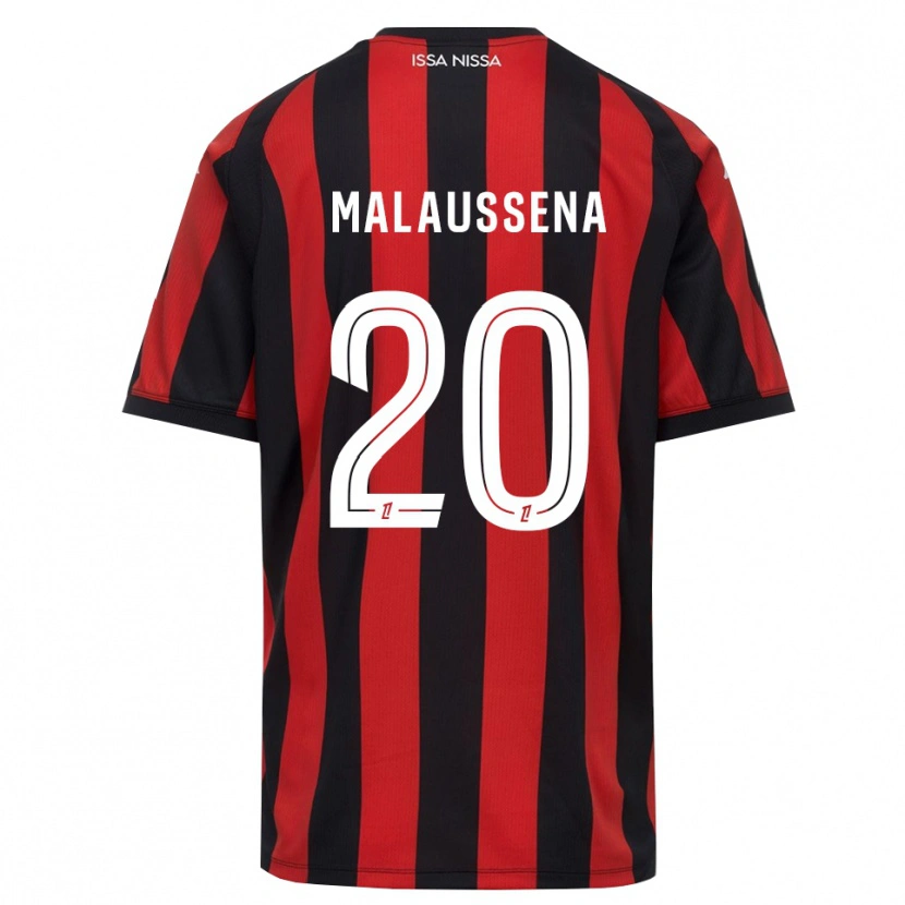 Danxen Mulher Camisola Angela Malaussena #20 Vermelho Preto Branco Principal 2026/27 Camisa