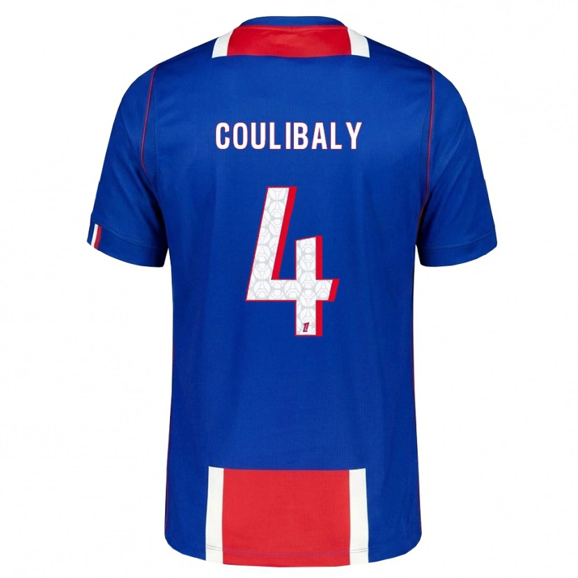 Danxen Mulher Camisola Samba Coulibaly #4 Vermelho Branco Azul Principal 2026/27 Camisa