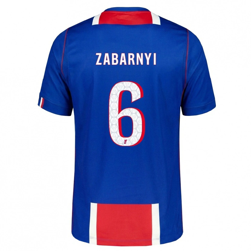 Danxen Mulher Camisola Ilya Zabarnyi #6 Vermelho Branco Azul Principal 2026/27 Camisa