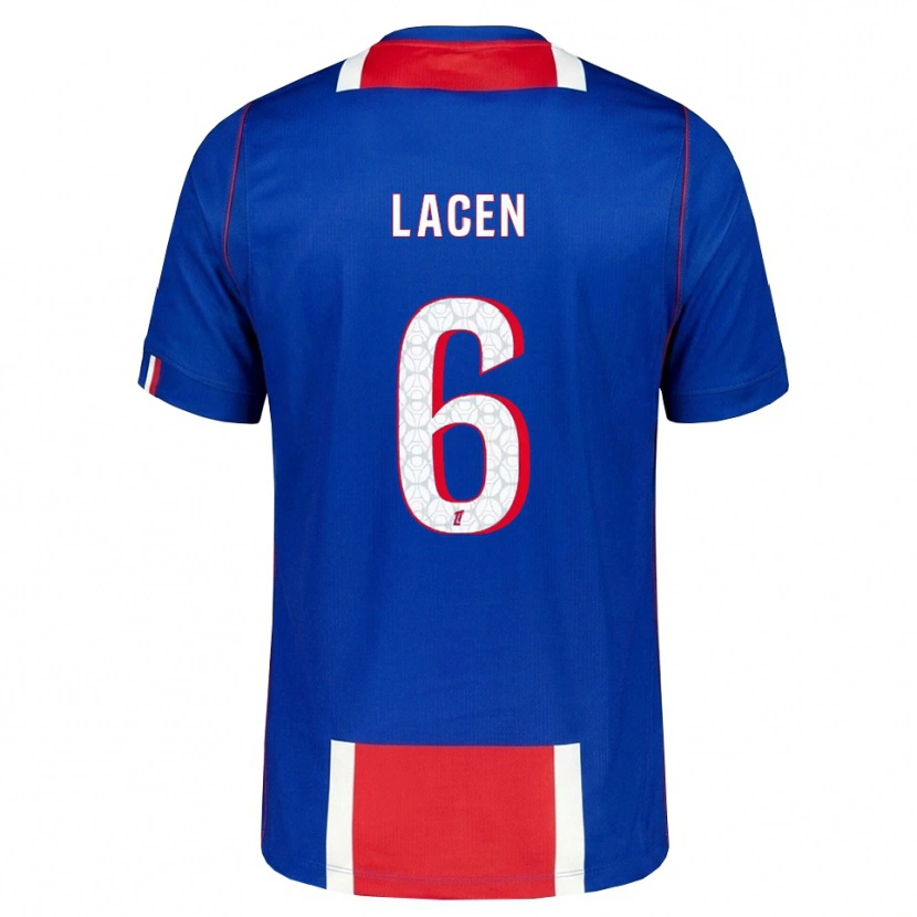 Danxen Mulher Camisola Michaël Lacen #6 Vermelho Branco Azul Principal 2026/27 Camisa