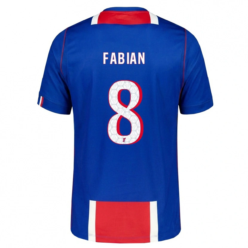 Danxen Mulher Camisola Fabián Ruiz #8 Vermelho Branco Azul Principal 2026/27 Camisa