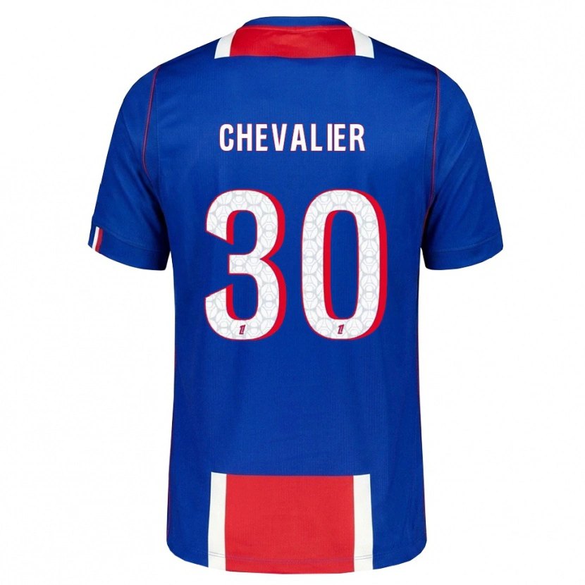 Danxen Mulher Camisola Lucas Chevalier #30 Vermelho Branco Azul Principal 2026/27 Camisa