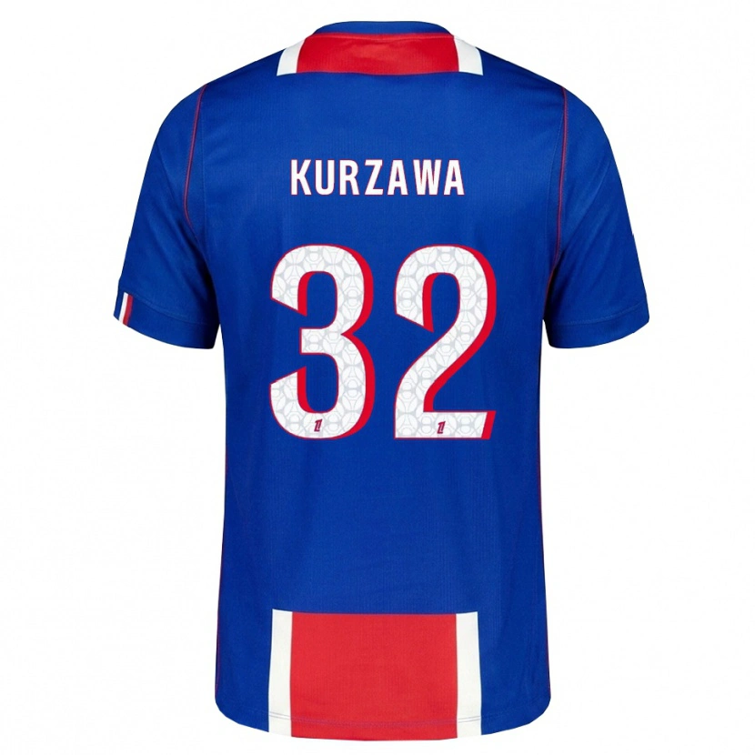 Danxen Mulher Camisola Layvin Kurzawa #32 Vermelho Branco Azul Principal 2026/27 Camisa