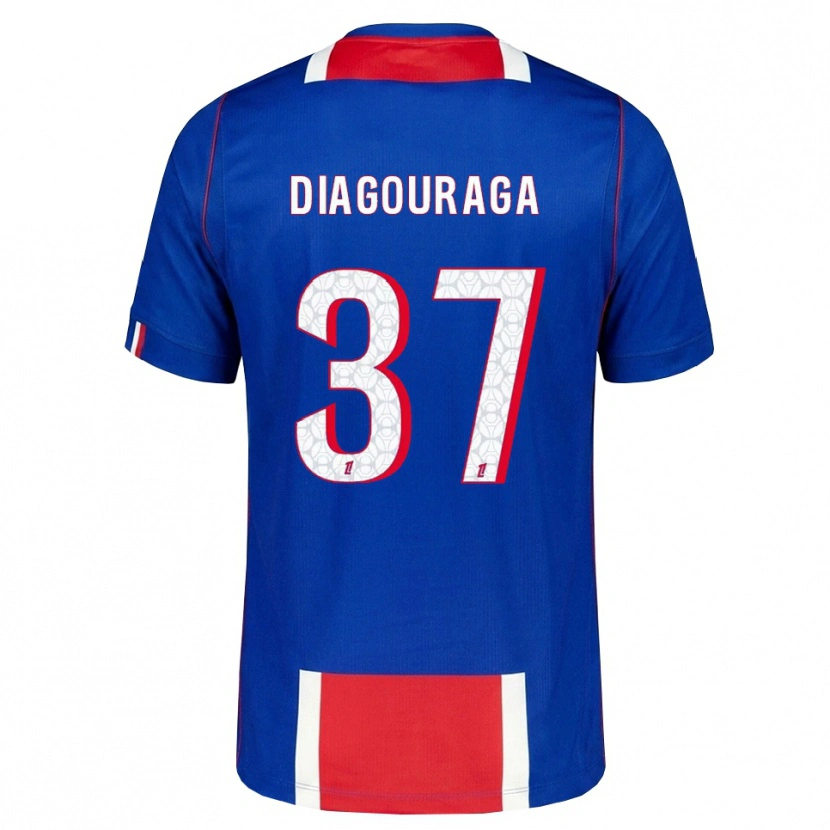 Danxen Mulher Camisola Toumani Diagouraga #37 Vermelho Branco Azul Principal 2026/27 Camisa