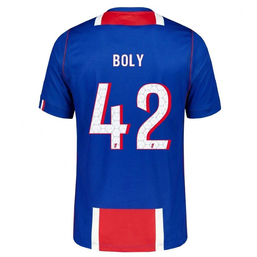 Danxen Mulher Camisola David Boly #42 Vermelho Branco Azul Principal 2026/27 Camisa