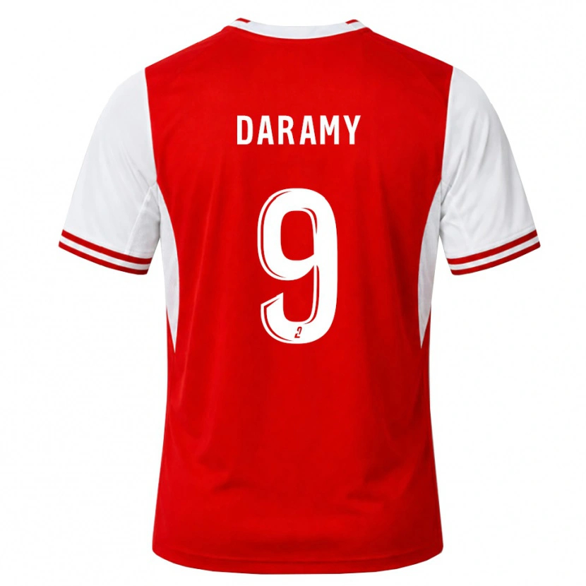 Danxen Mulher Camisola Mohamed Daramy #9 Vermelho Branco Principal 2026/27 Camisa