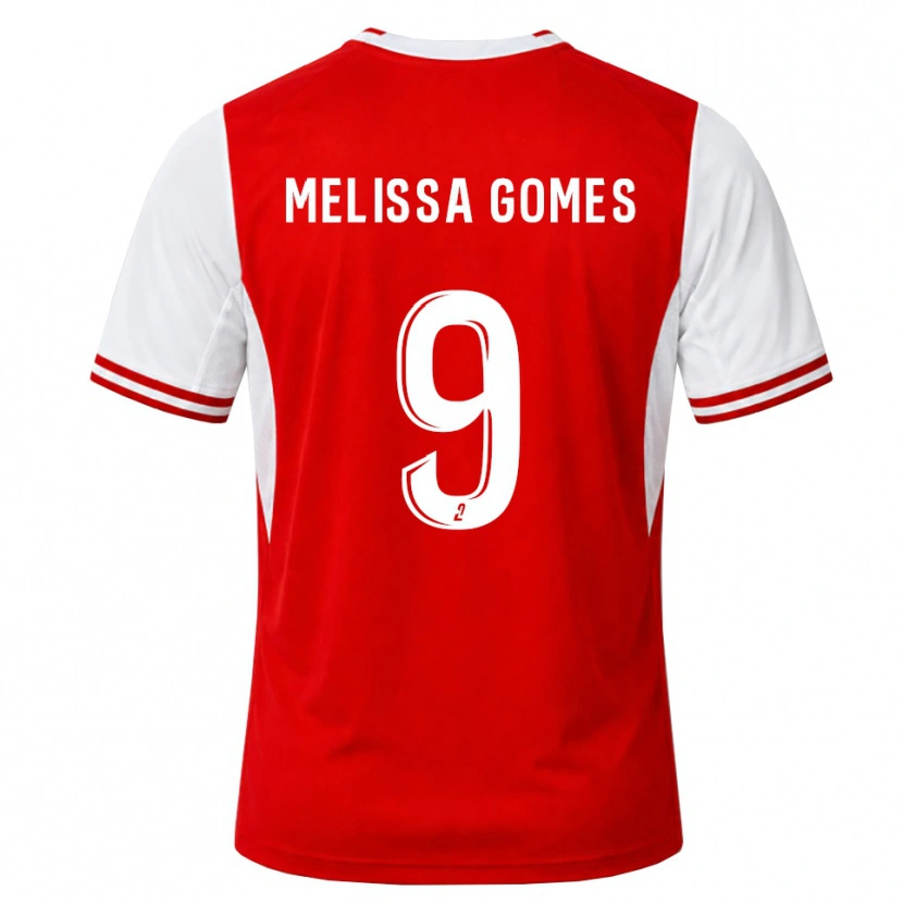 Danxen Mulher Camisola Melissa Ferreira Gomes #9 Vermelho Branco Principal 2026/27 Camisa