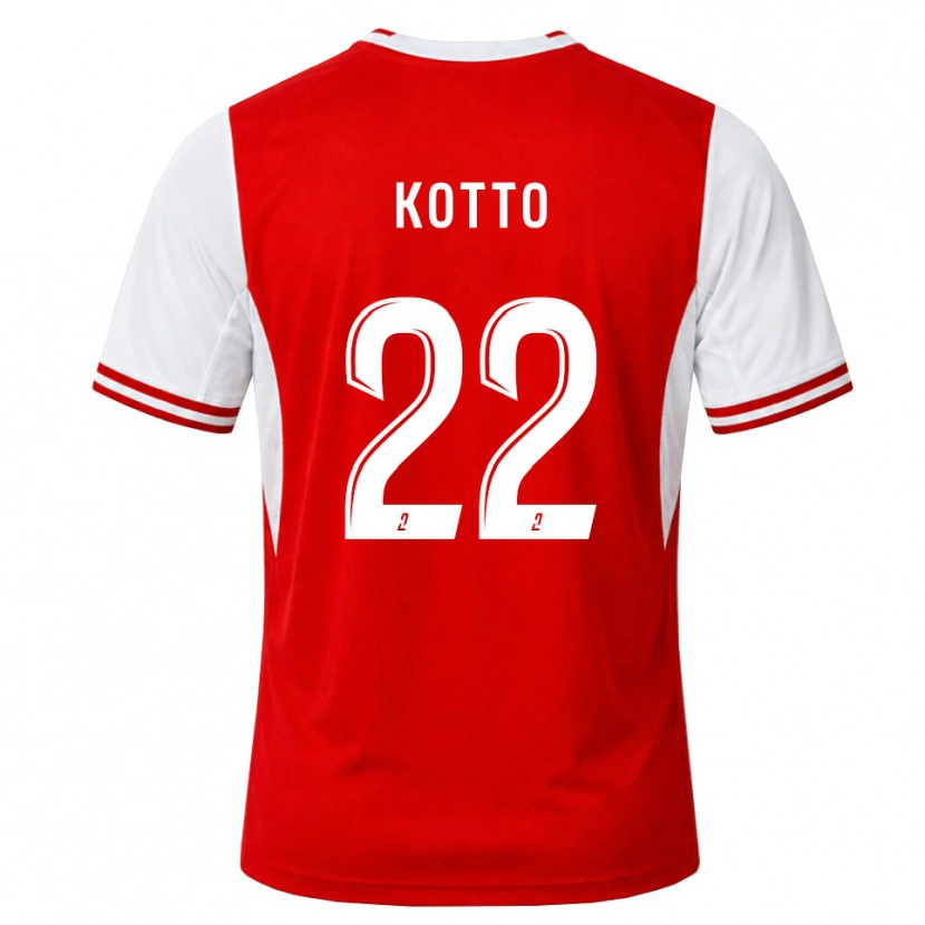 Danxen Mulher Camisola Samuel Kotto #22 Vermelho Branco Principal 2026/27 Camisa