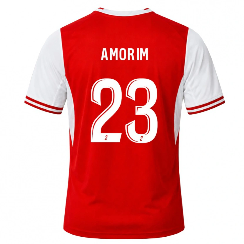 Danxen Mulher Camisola Théo Amorim #23 Vermelho Branco Principal 2026/27 Camisa