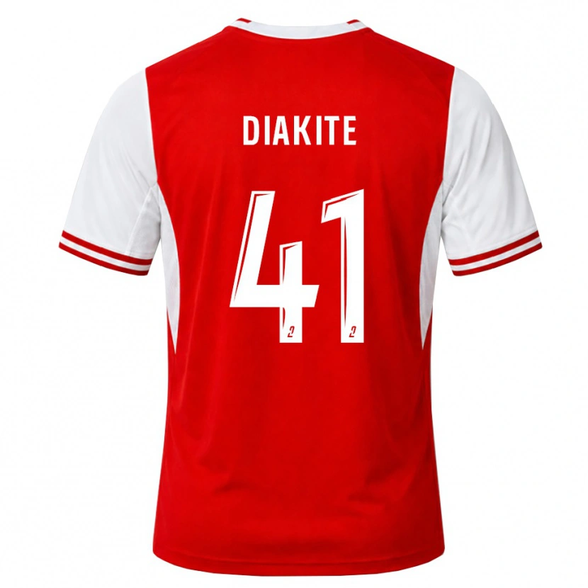 Danxen Mulher Camisola Ibrahim Diakité #41 Vermelho Branco Principal 2026/27 Camisa