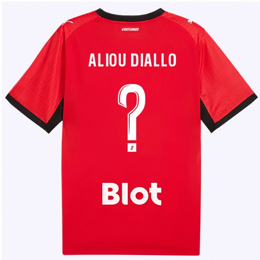 Danxen Mulher Camisola Mamadou Aliou Diallo #0 Vermelho Preto Branco Principal 2026/27 Camisa