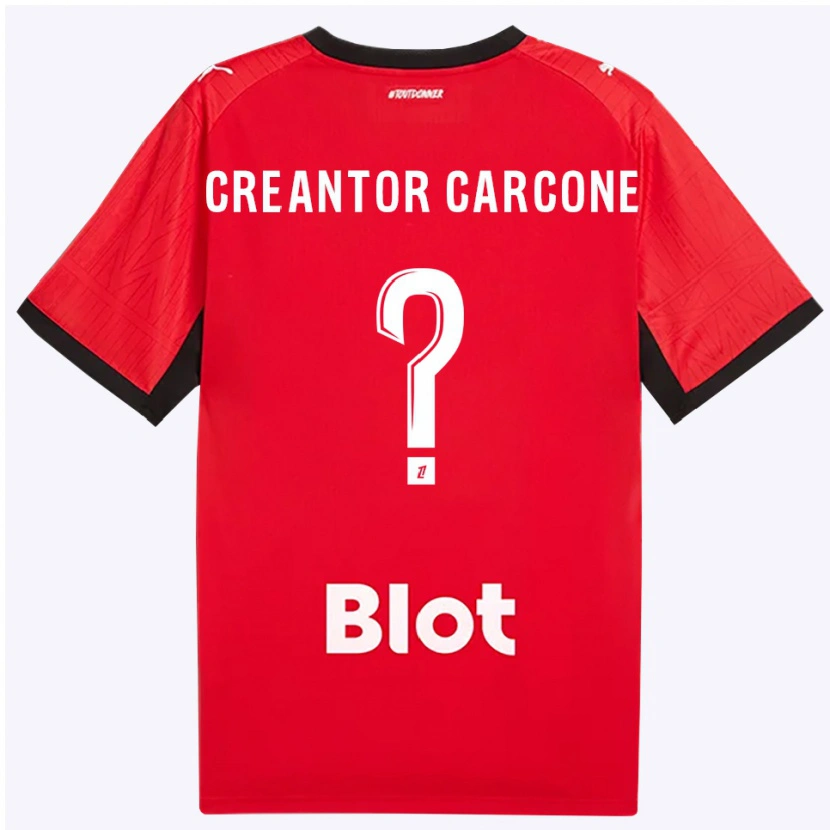 Danxen Mulher Camisola Marlon Creantor Carcone #0 Vermelho Preto Branco Principal 2026/27 Camisa