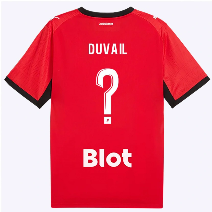 Danxen Mulher Camisola Jules Duvail #0 Vermelho Preto Branco Principal 2026/27 Camisa
