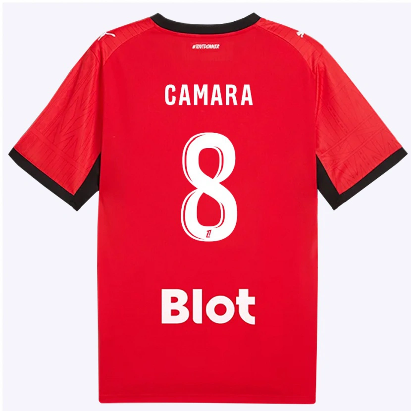 Danxen Mulher Camisola Yaya Camara #8 Vermelho Preto Branco Principal 2026/27 Camisa