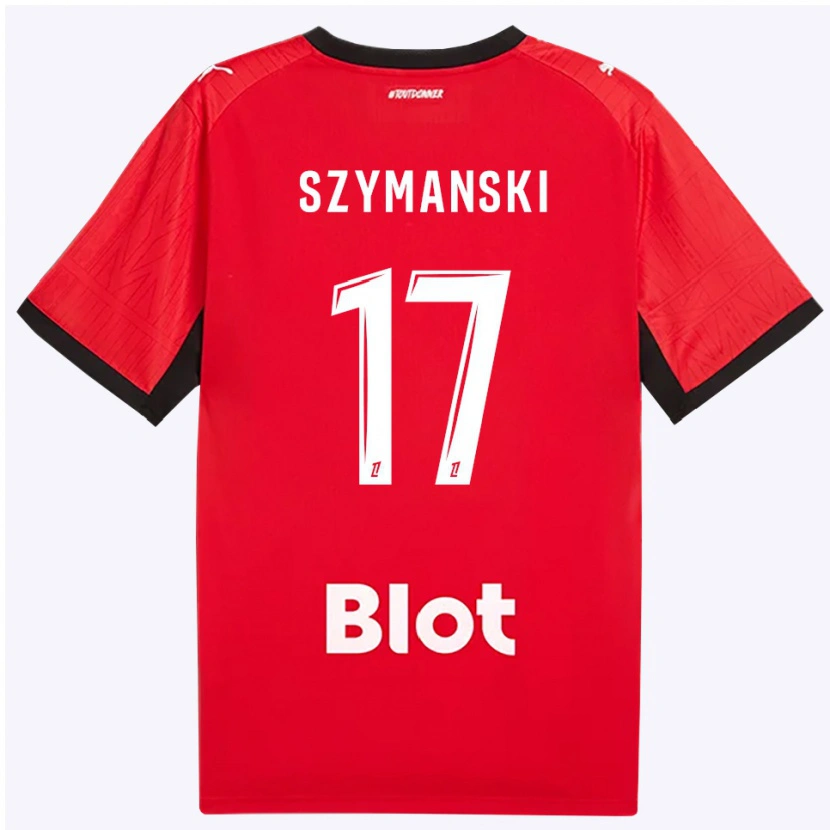 Danxen Mulher Camisola Sebastian Szymanski #17 Vermelho Preto Branco Principal 2026/27 Camisa