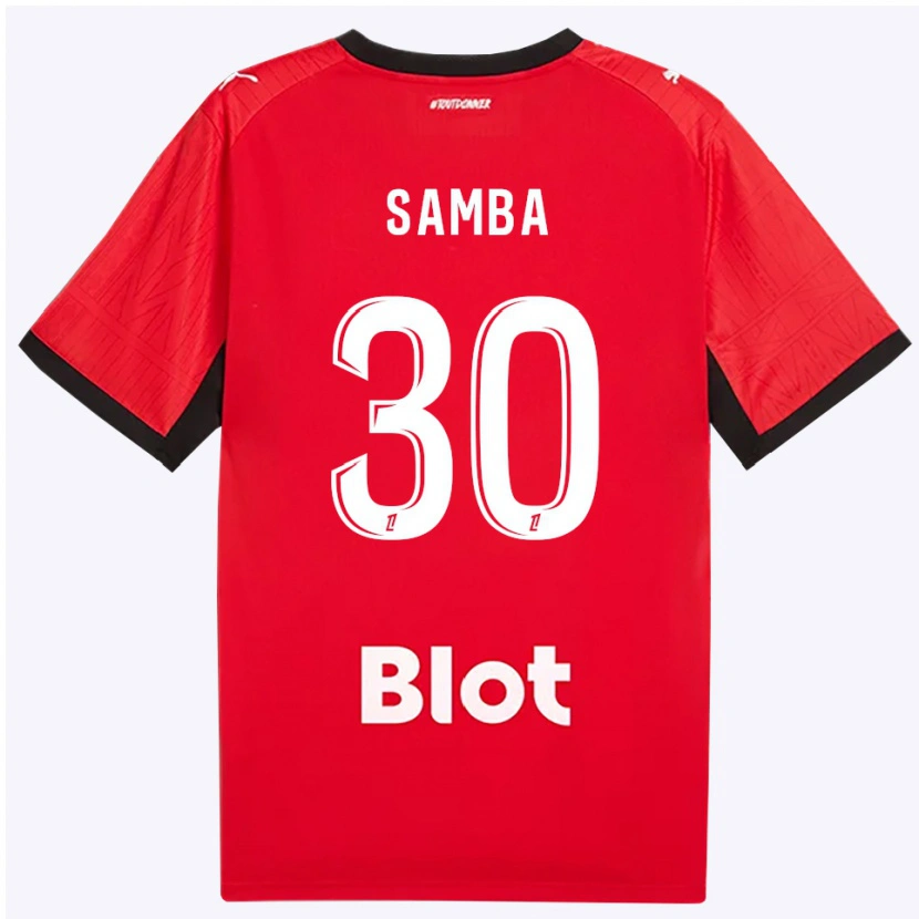 Danxen Mulher Camisola Brice Samba #30 Vermelho Preto Branco Principal 2026/27 Camisa