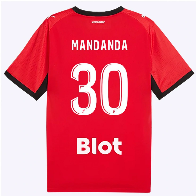 Danxen Mulher Camisola Steve Mandanda #30 Vermelho Preto Branco Principal 2026/27 Camisa