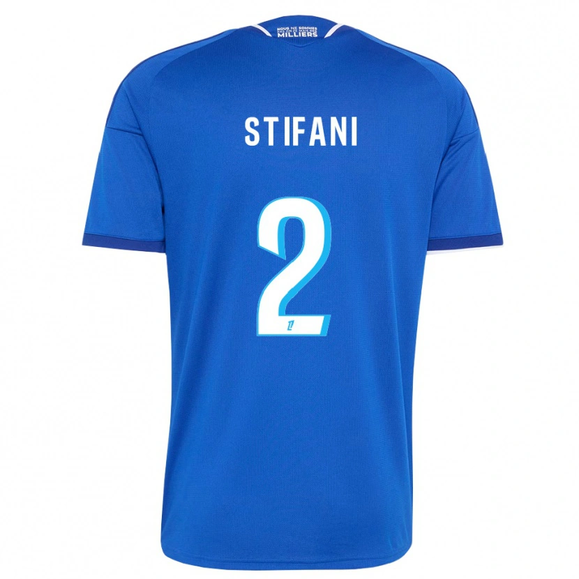 Danxen Mulher Camisola Nolaan Stifani #2 Azul Real Branco Principal 2026/27 Camisa