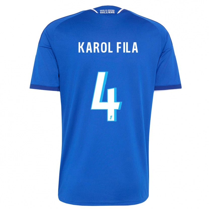 Danxen Mulher Camisola Karol Fila #4 Azul Real Branco Principal 2026/27 Camisa