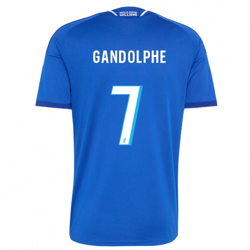 Danxen Mulher Camisola Adrien Gandolphe #7 Azul Real Branco Principal 2026/27 Camisa