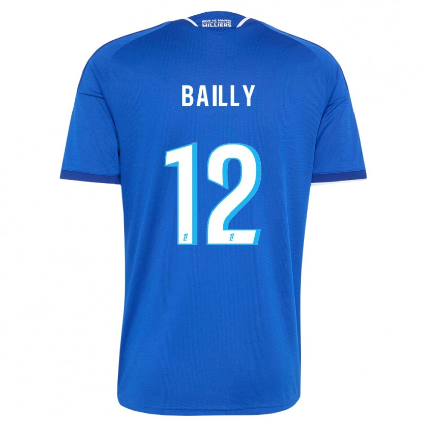 Danxen Mulher Camisola Melvine Bailly #12 Azul Real Branco Principal 2026/27 Camisa