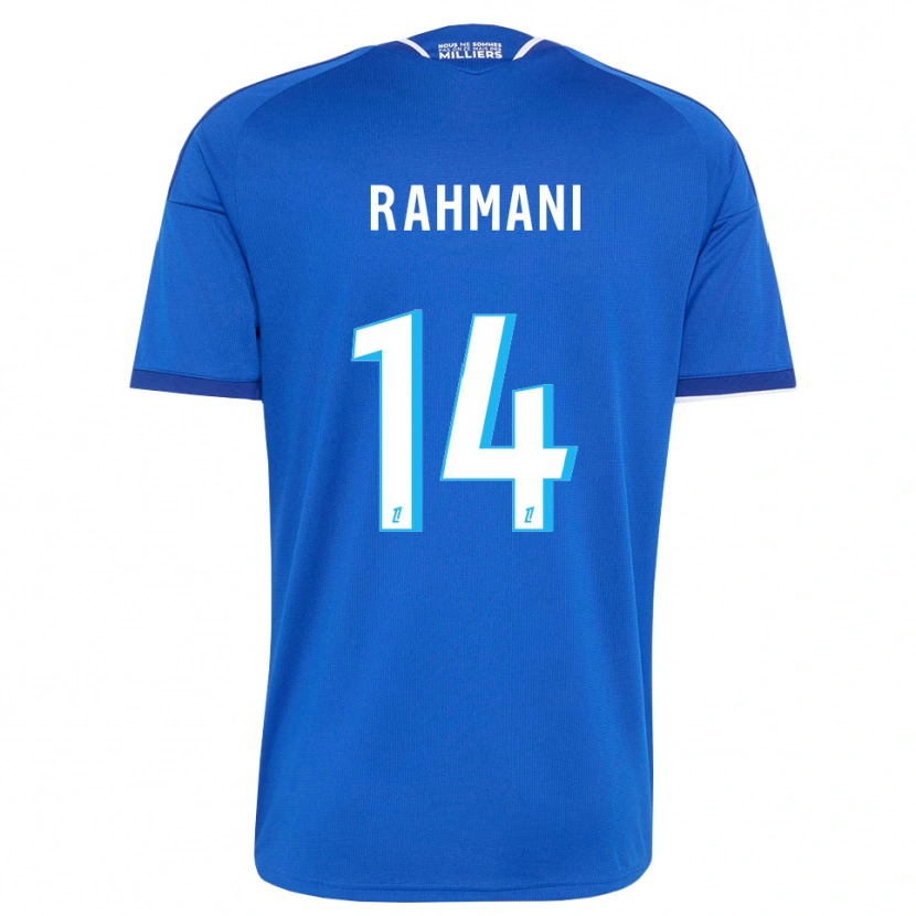 Danxen Mulher Camisola Nessim Rahmani #14 Azul Real Branco Principal 2026/27 Camisa