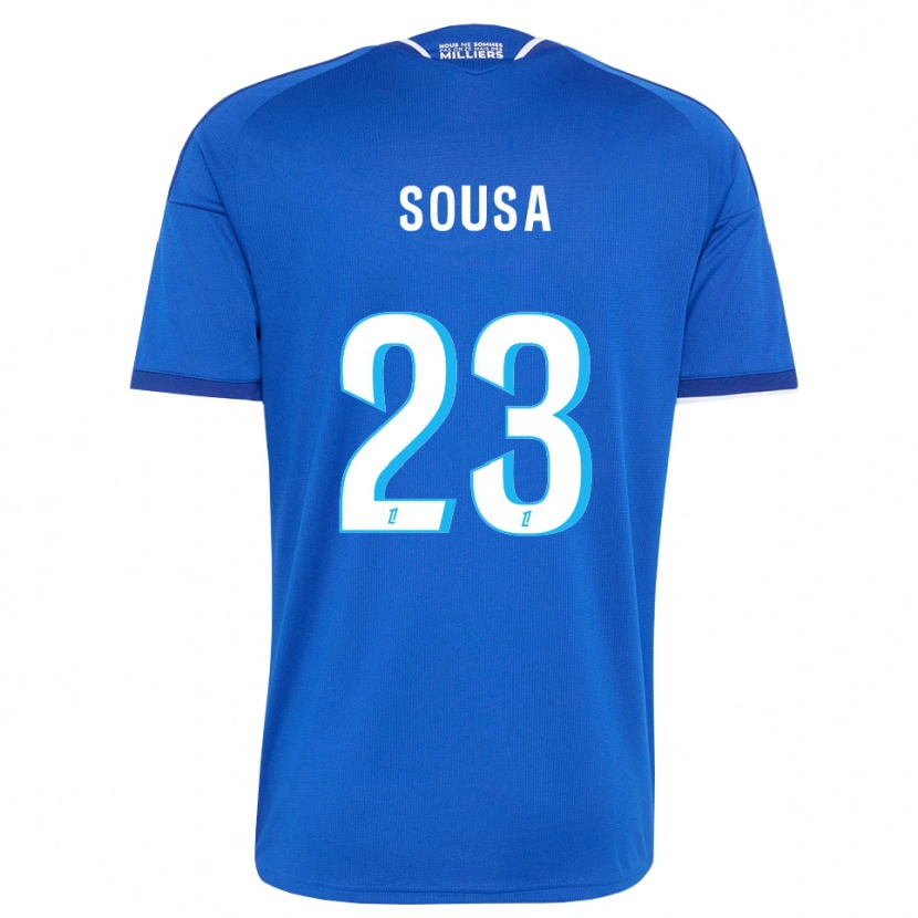 Danxen Mulher Camisola Diogo Sousa #23 Azul Real Branco Principal 2026/27 Camisa