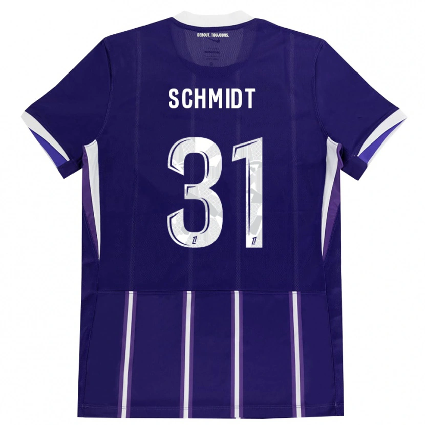 Danxen Mulher Camisola Niklas Schmidt #31 Roxo Branco Principal 2026/27 Camisa