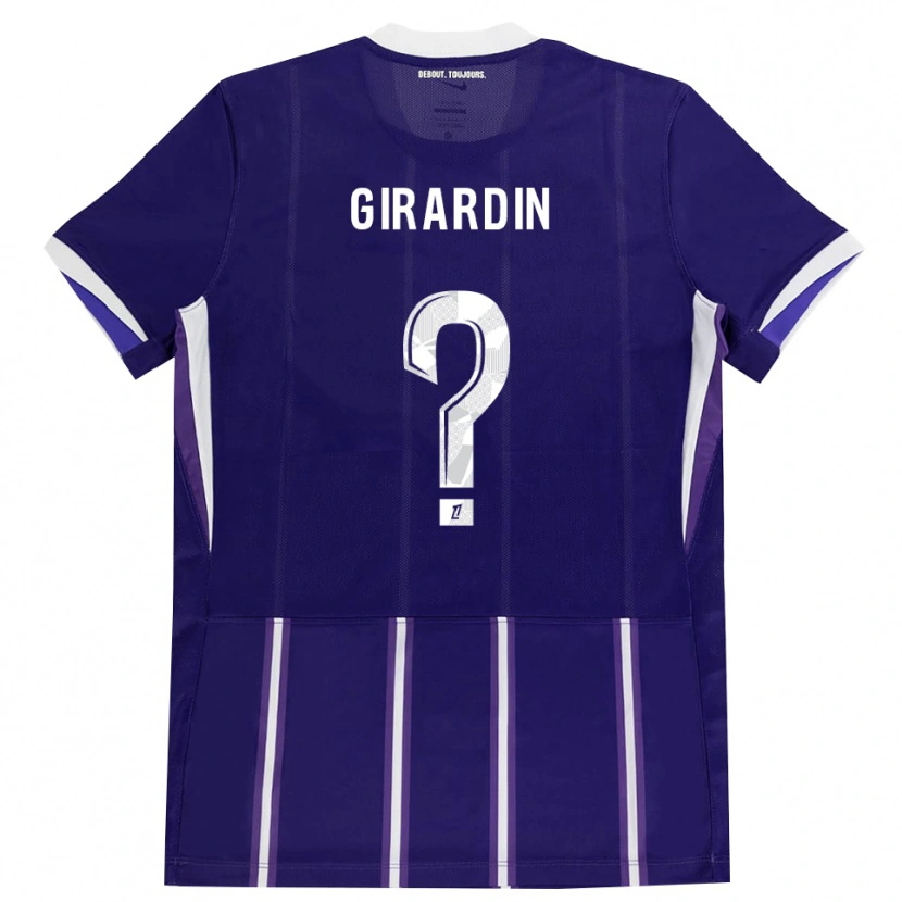 Danxen Mulher Camisola Elijah Girardin #0 Roxo Branco Principal 2026/27 Camisa