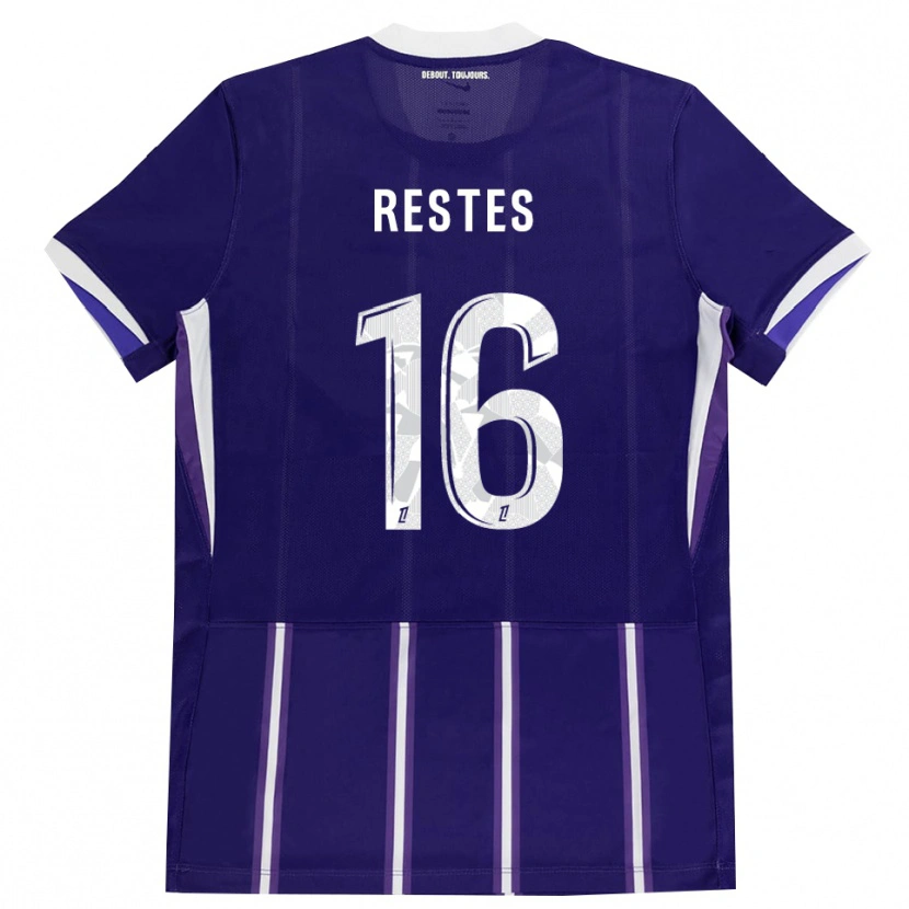 Danxen Mulher Camisola Guillaume Restes #16 Roxo Branco Principal 2026/27 Camisa