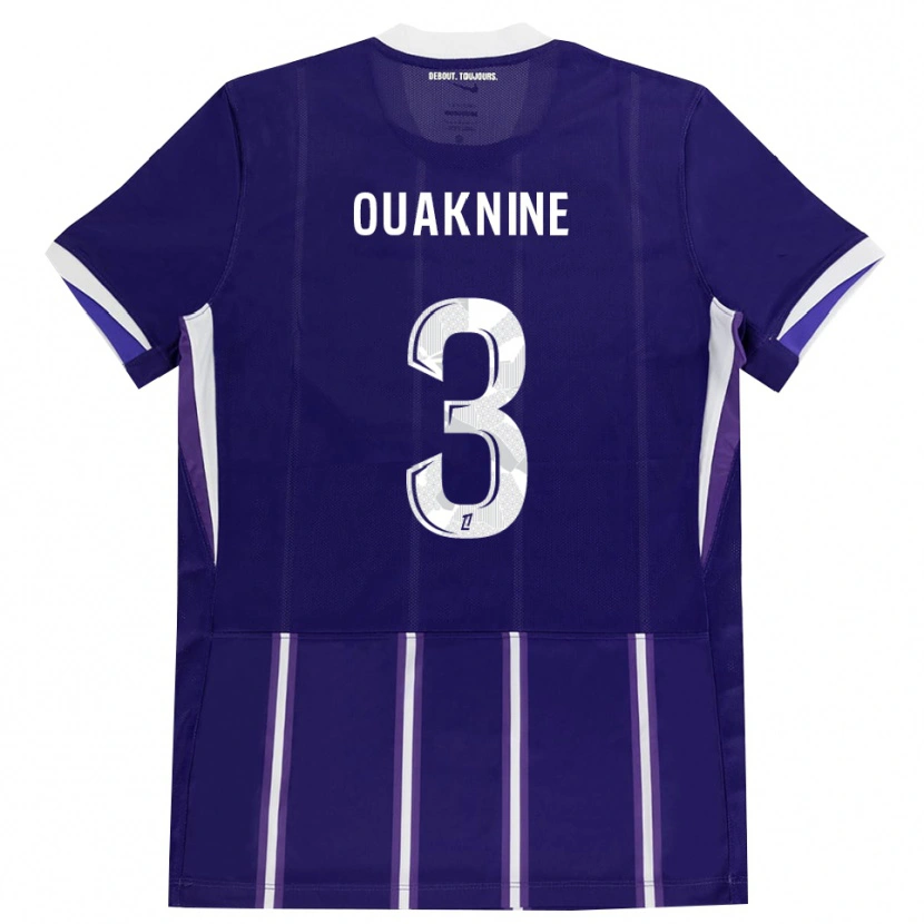 Danxen Mulher Camisola Jules Ouaknine #3 Roxo Branco Principal 2026/27 Camisa