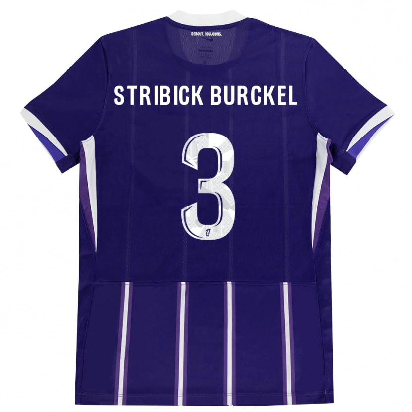Danxen Mulher Camisola Laetitia Stribick-Burckel #3 Roxo Branco Principal 2026/27 Camisa