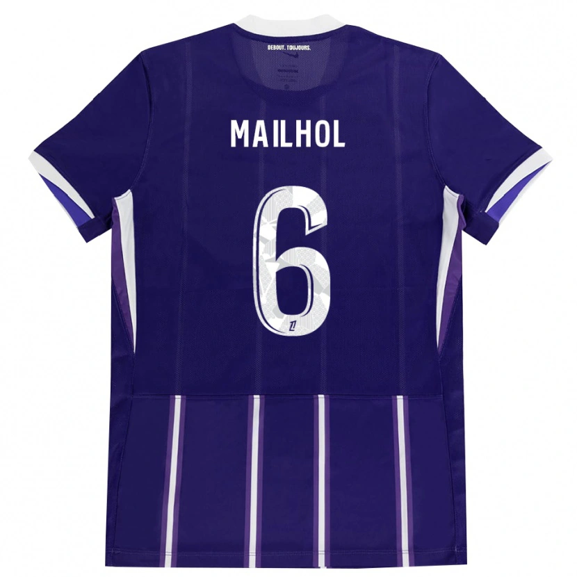 Danxen Mulher Camisola Luca Mailhol #6 Roxo Branco Principal 2026/27 Camisa