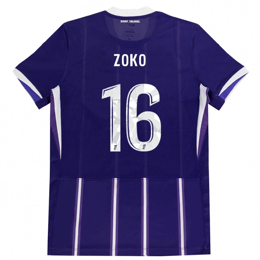 Danxen Mulher Camisola Nathan Zoko #16 Roxo Branco Principal 2026/27 Camisa